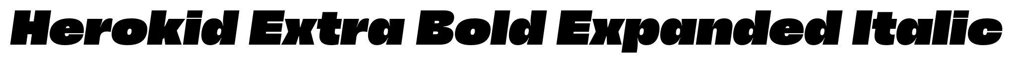 Herokid Extra Bold Expanded Italic image